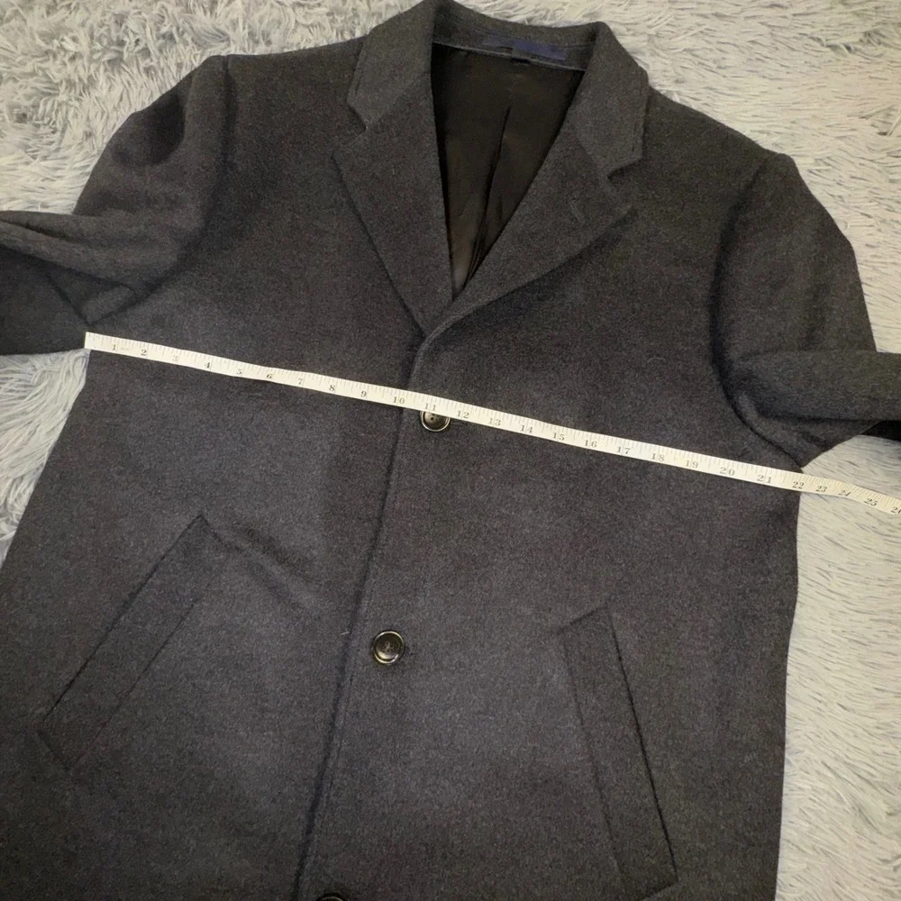 J. Crew Ludlow Charcoal Wool Cashmere Blend Topcoat Overcoat Men's 40S Long Coat